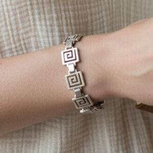 ✨️TAXCO! Sterling Silver Greek Maze Bracelet!